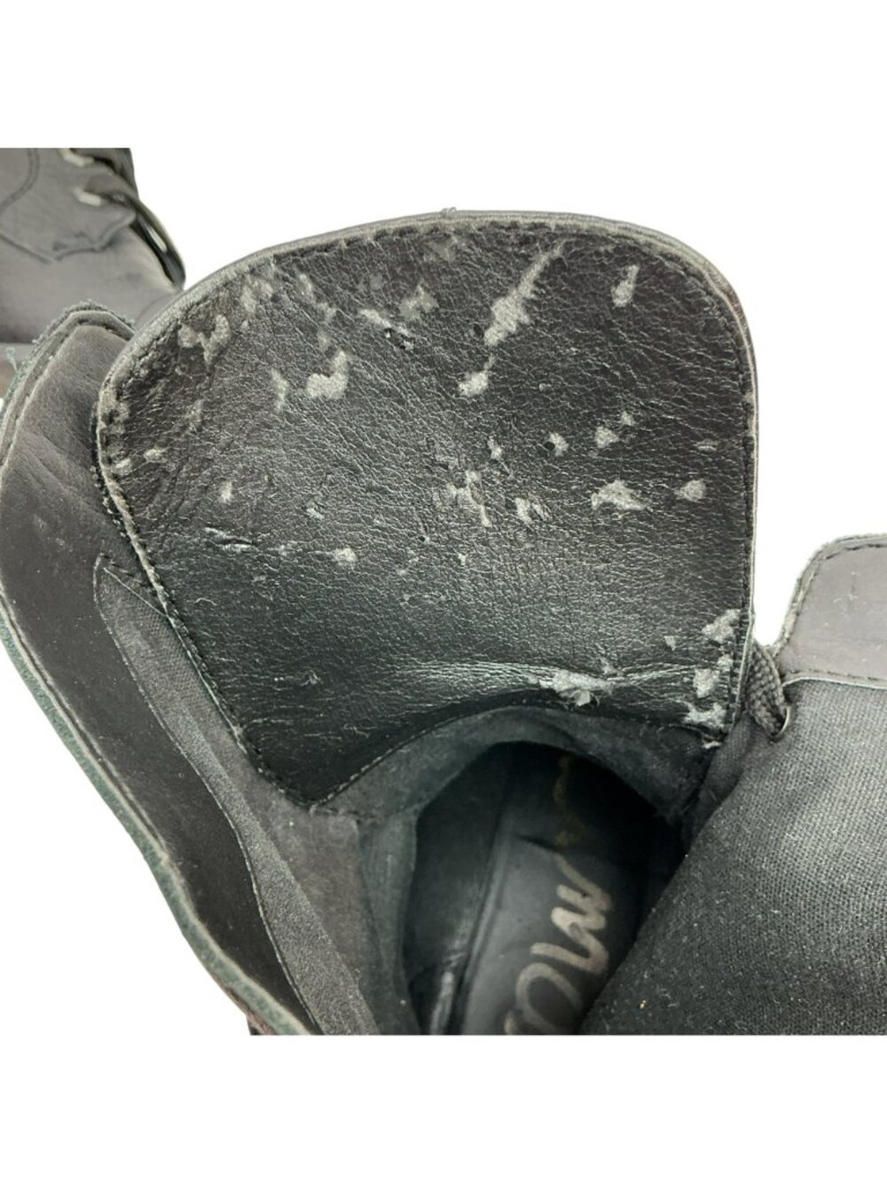 Sam Edelman Darwin Back Zip Moto Leather Lace Combat Boots Womens 7.5 Black - Picture 14 of 15
